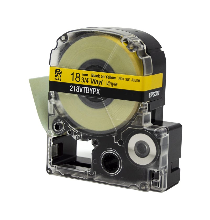LABELWORKS Epson Labelworks 218Vtbypx Tape Cartridge - Black On Yellow Flexible And Durable Vinyl Industrial Label Maker Tape - 3/4"" (18Mm) Wide, 22.9 Ft - Image 3
